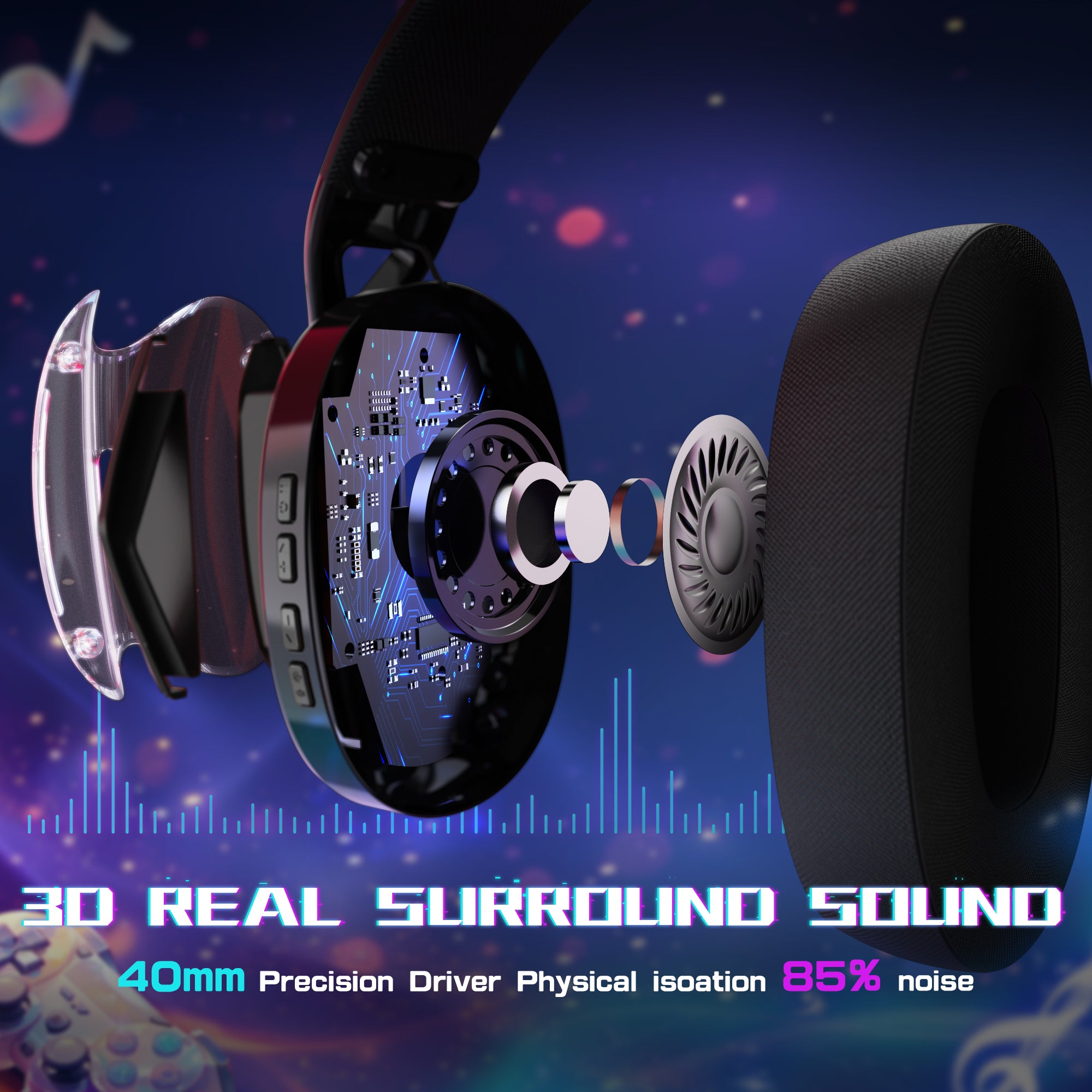 Auriculares para juegos tri-modo Ultra ligeros ATTACK SHARK L60