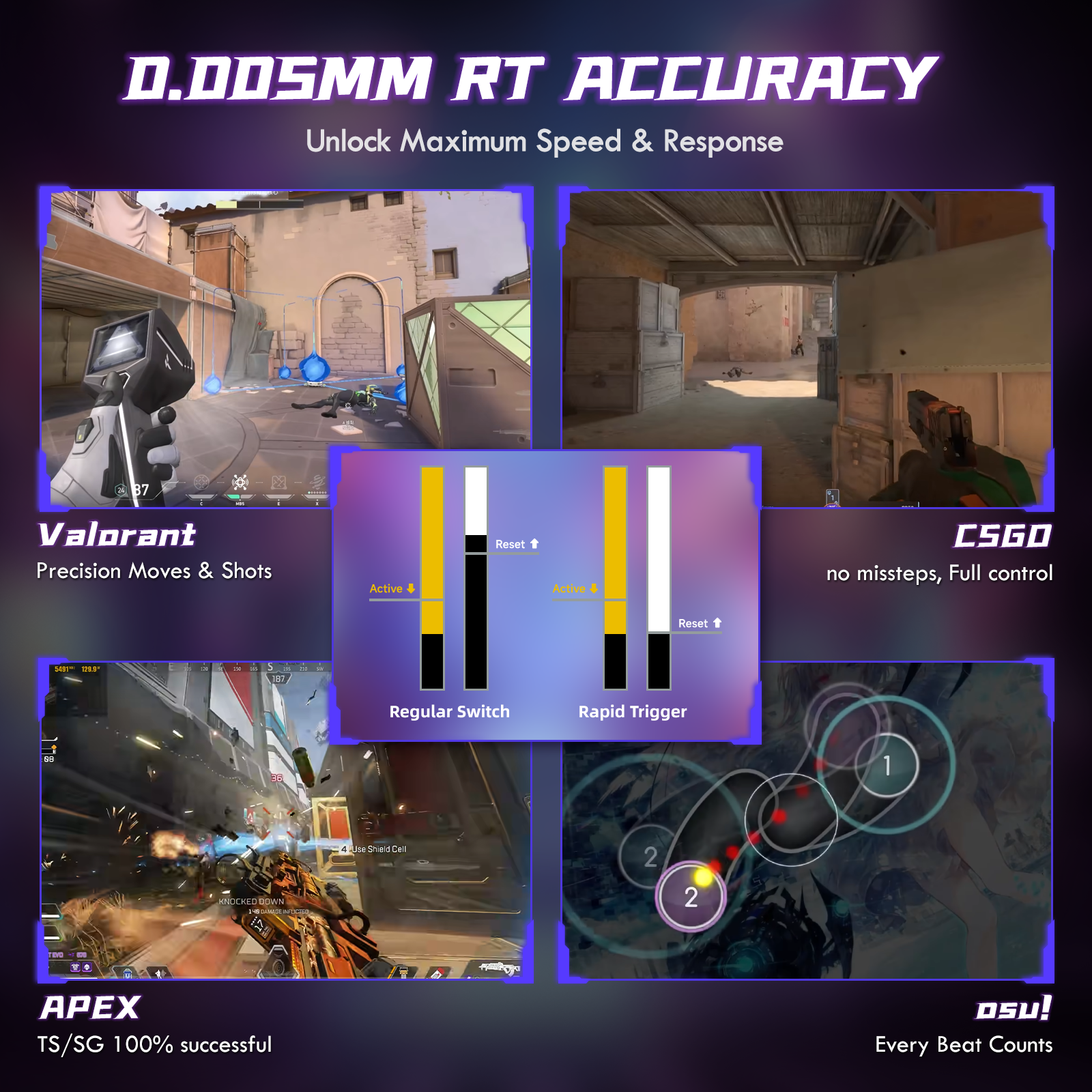 Teclado de gatillo rápido ATTACK SHARK R85 HE con interruptor magnético y caja de luz personalizada