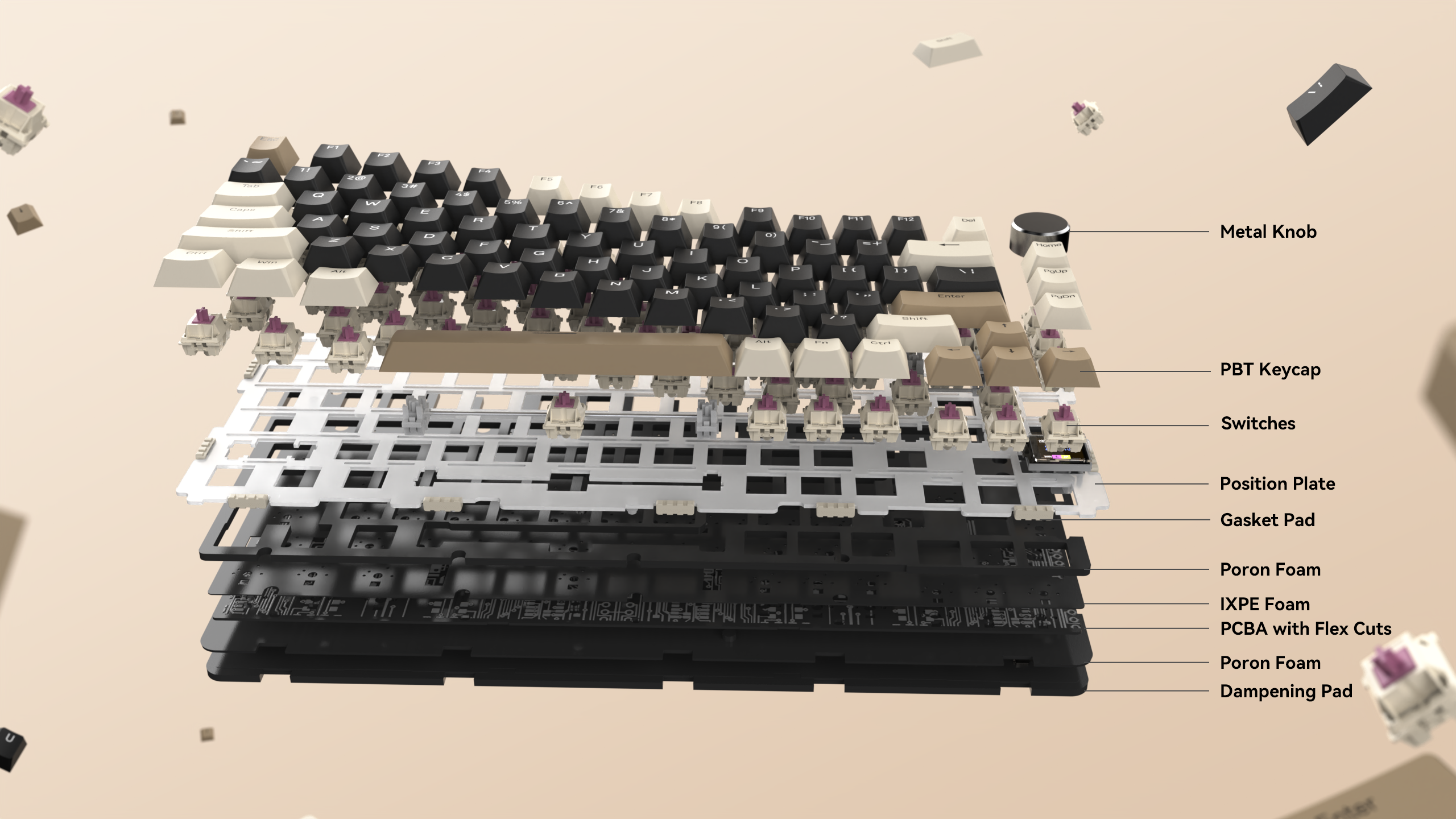 ATTACK SHARK X85PRO Teclado Mecánico Tri-modo con Junta