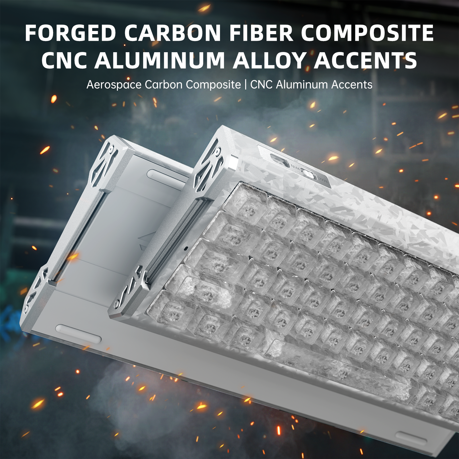 Teclado ATTACK SHARK R68 HE Rapid Trigger de fibra de carbono con interruptor magnético
