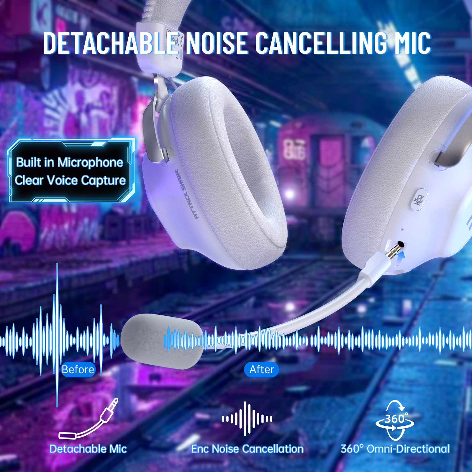 Auriculares inalámbricos para juegos ATTACK SHARK L50 PRO con modo triple