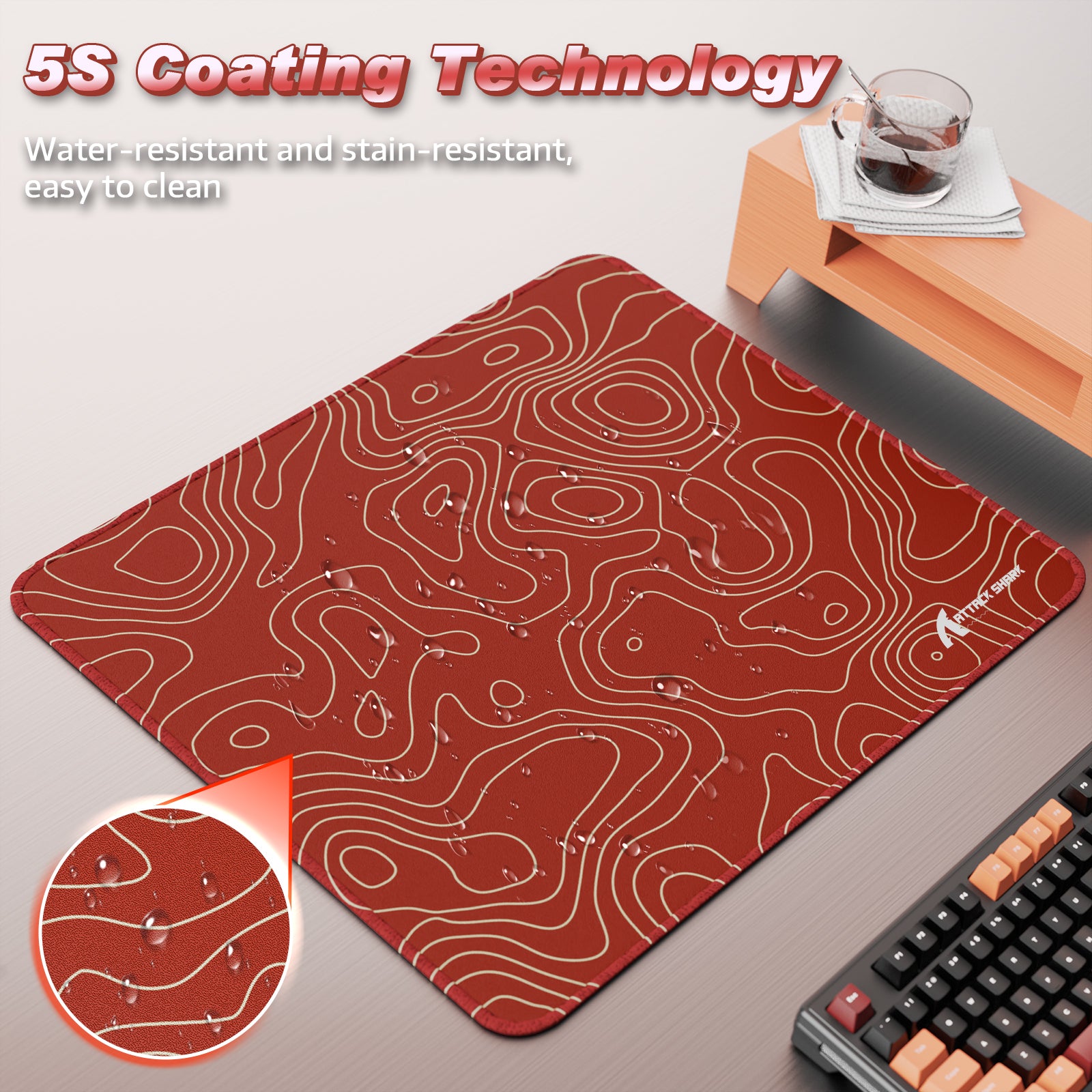 ATTACK SHARK CM02 Alfombrilla para Ratón eSport (450x400x4 MM)