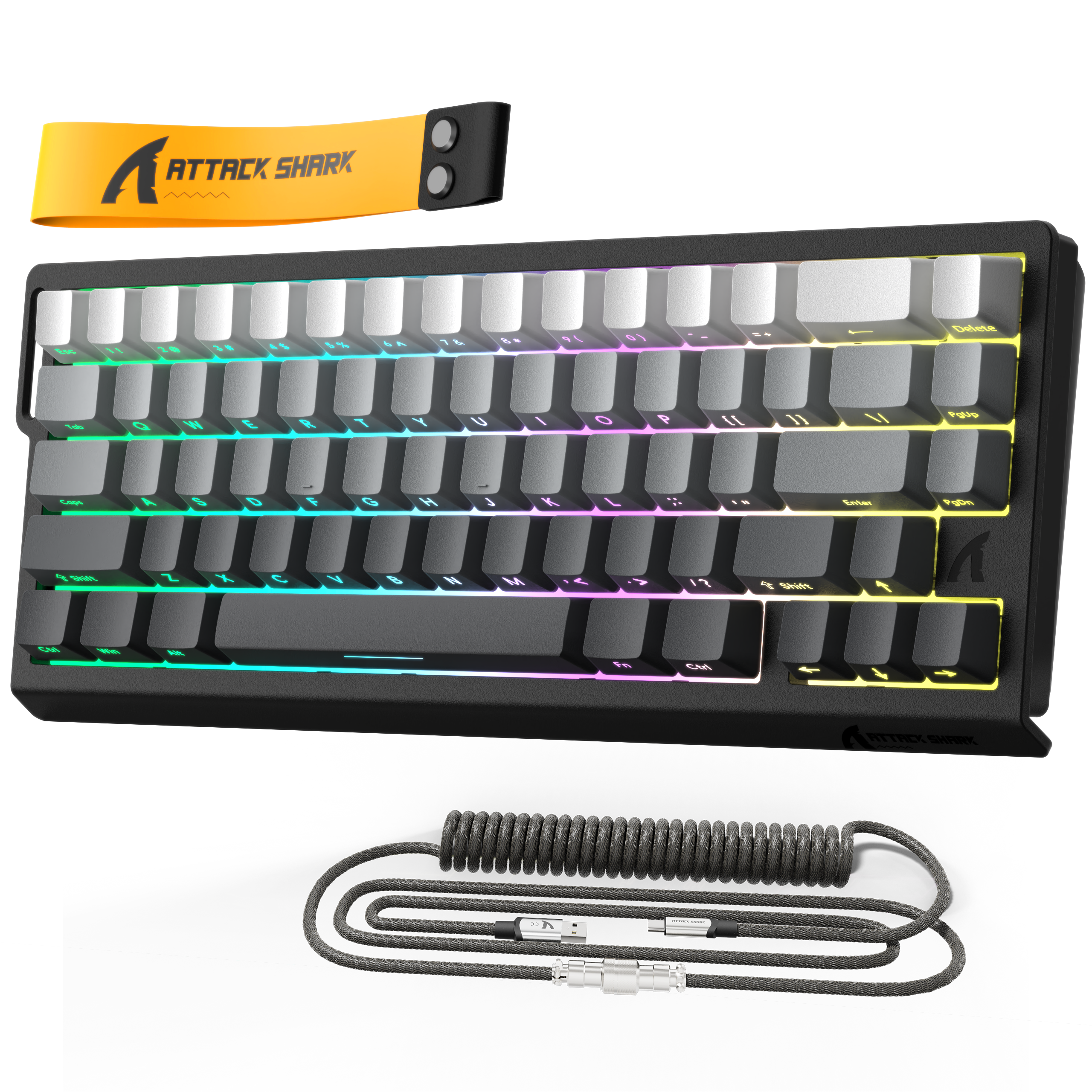 ATTACK SHARK X68 HE Teclado Rapid Trigger con Interruptor Magnético y Cable Enrollado C01PRO
