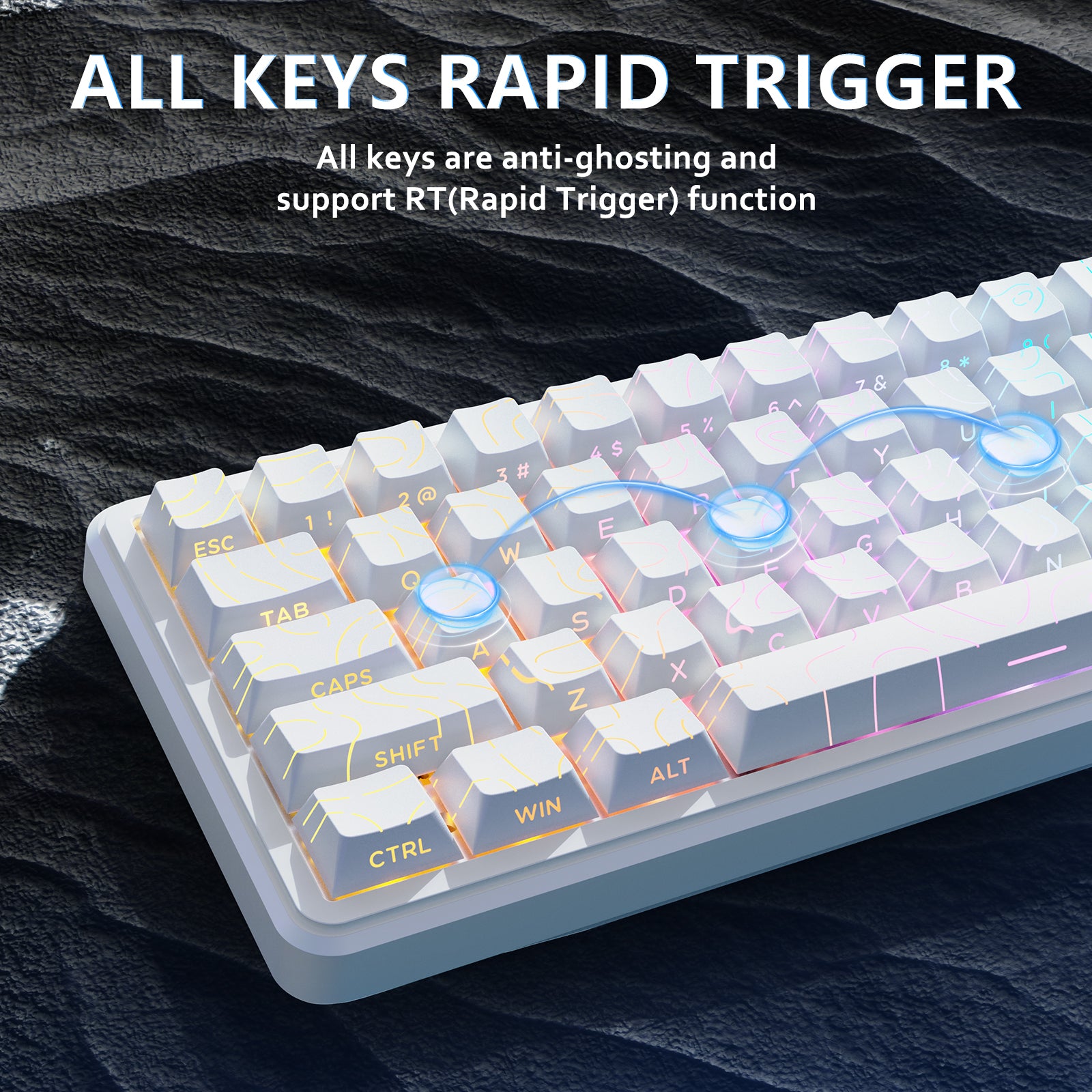 ATTACK SHARK X65 HE Teclado de Disparo Rápido con Interruptor Magnético
