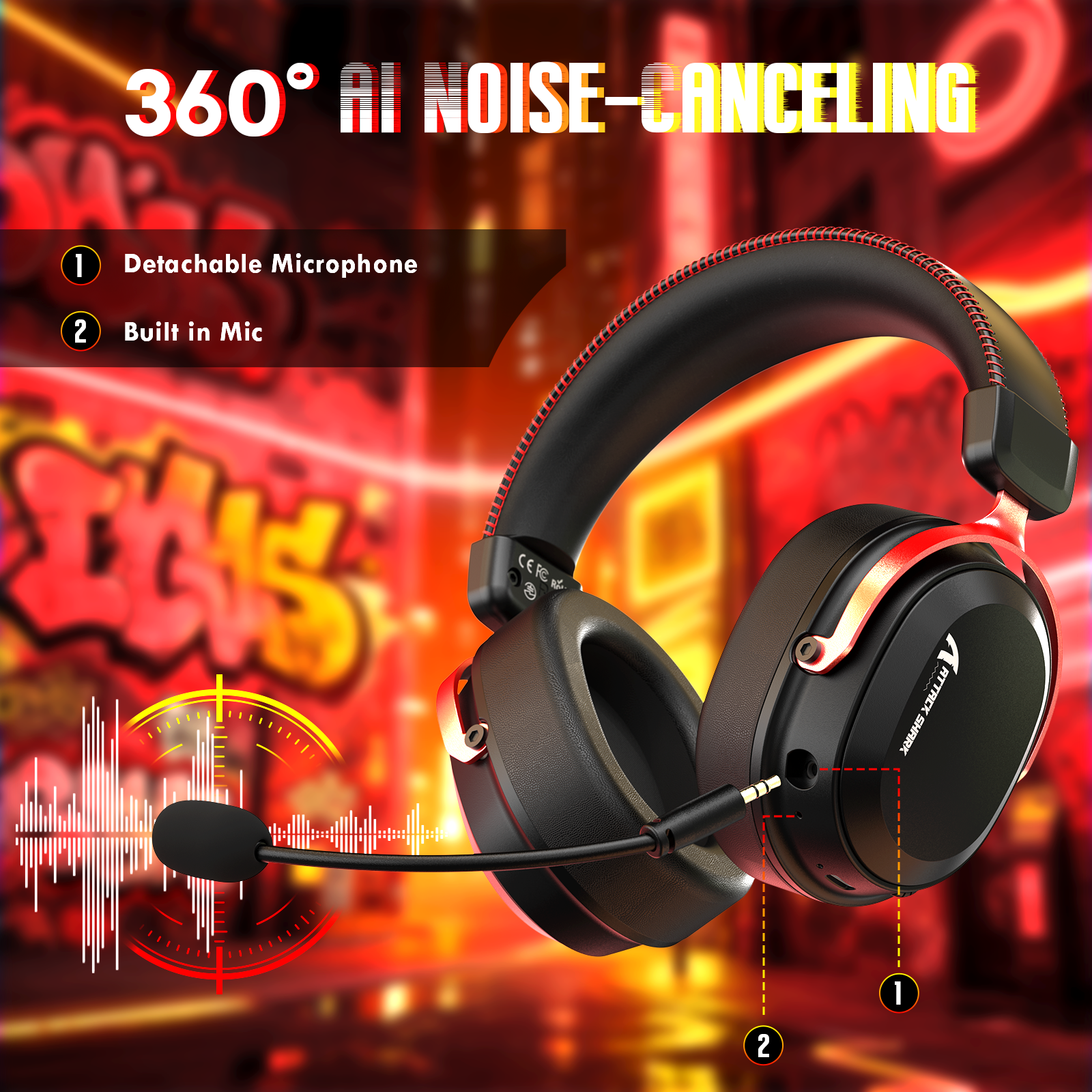 Auriculares gaming inalámbricos ATTACK SHARK L30PRO