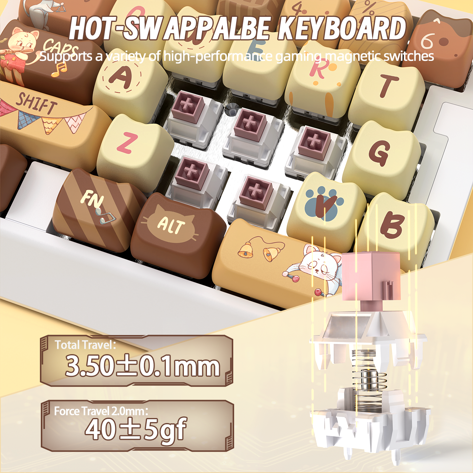 Teclado gaming con cable para una mano ATTACK SHARK X AJAZZ AK029