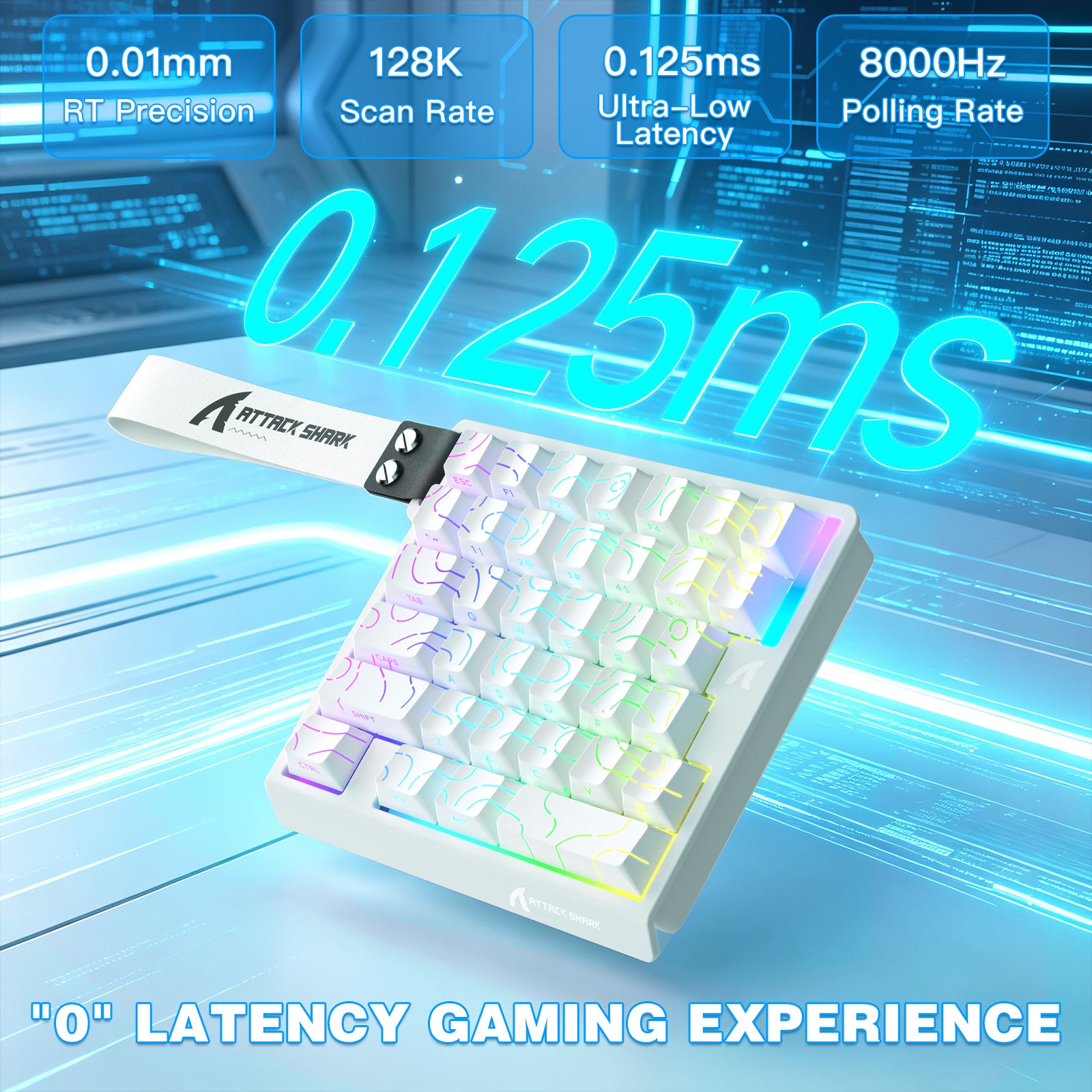 Teclado con interruptor magnético de una mano ATTACK SHARK M36 HE