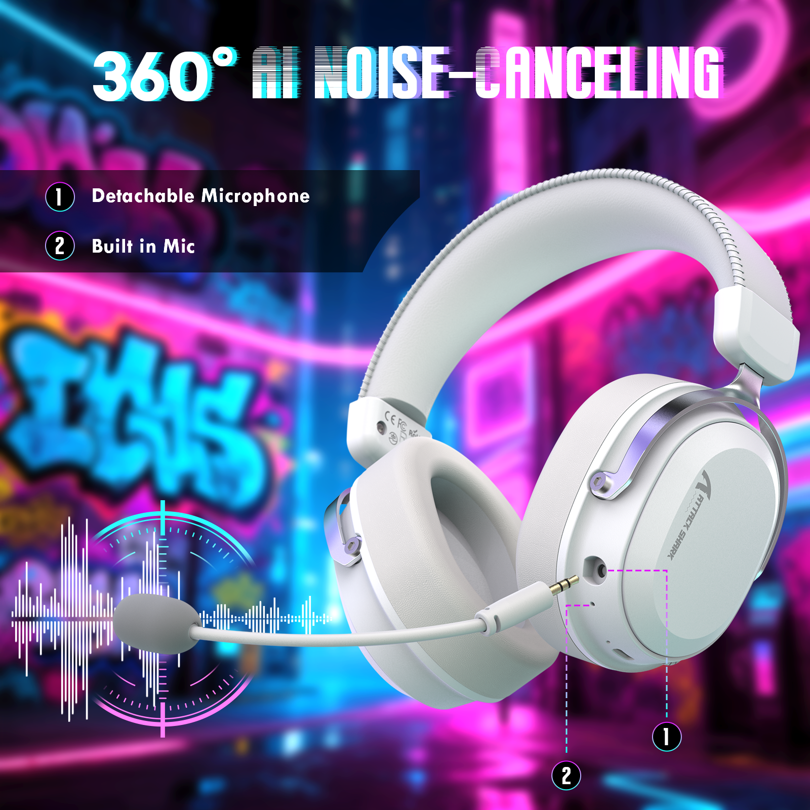 Auriculares gaming inalámbricos ATTACK SHARK L30PRO
