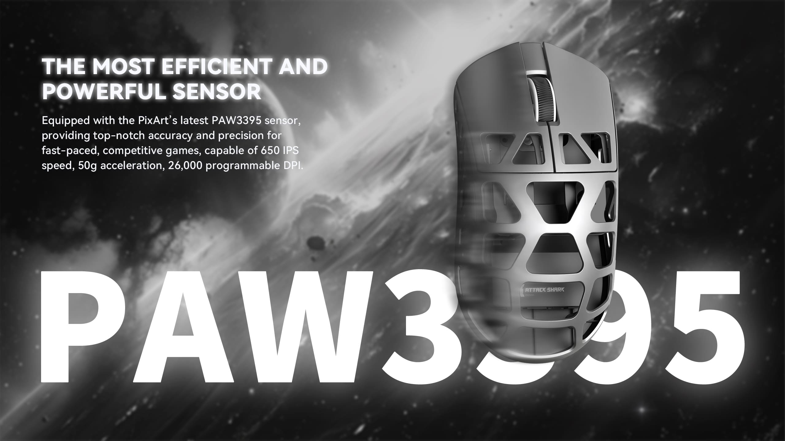 Ratón para juegos ATTACK SHARK R3 de aleación de magnesio 8K