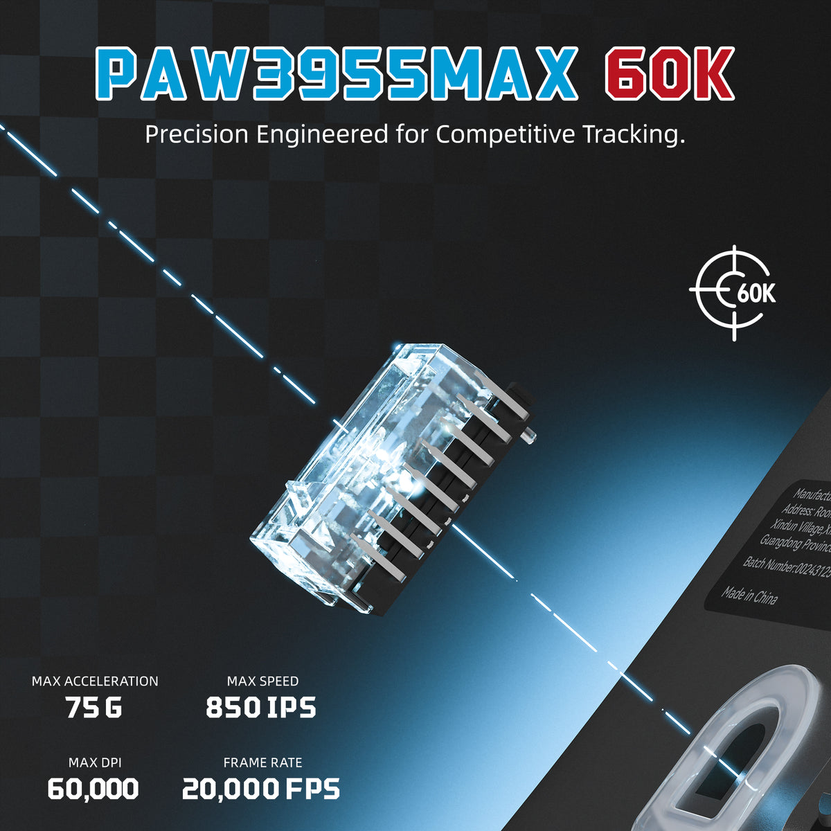 ATTACK SHARK F1 AIR 39g Wireless PAW3955MAX Ratón gaming con cable C06 Ultra
