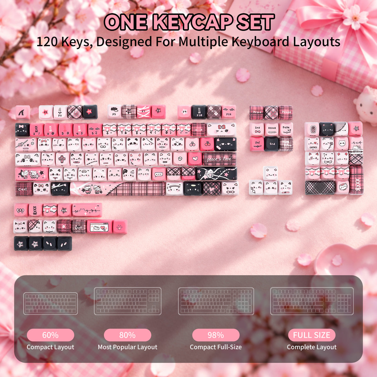 ATTACK SHARK SK05, 118/119 teclas, teclas PBT, MOA, ANSI