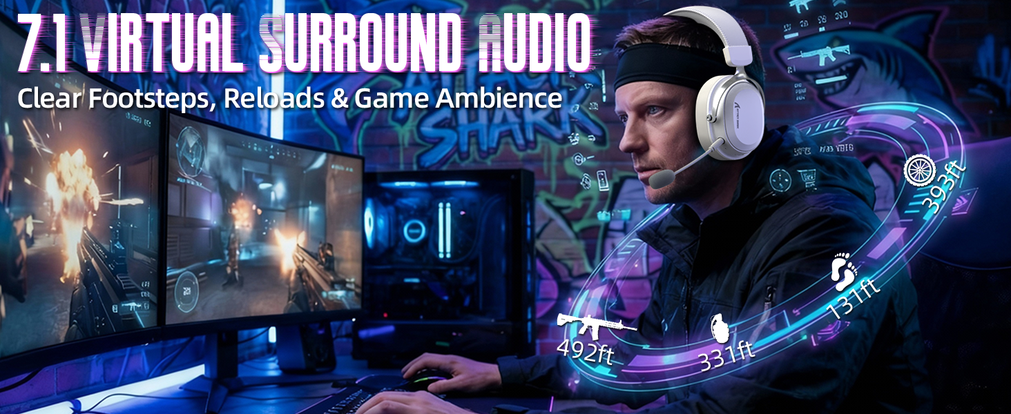 Auriculares gaming inalámbricos ATTACK SHARK L30PRO