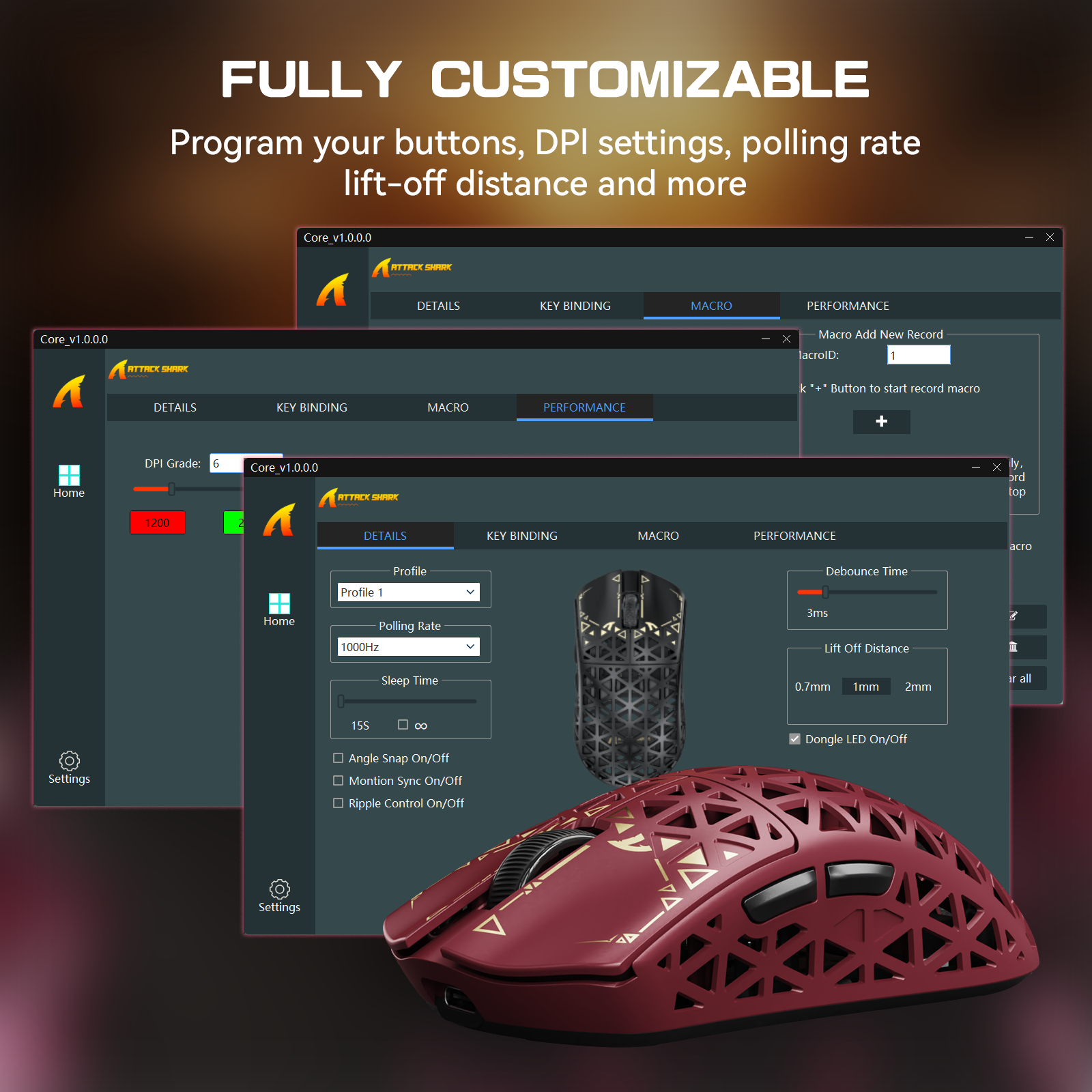 Ratón para juegos inalámbrico ATTACK SHARK R5 ULTRA de fibra de carbono 8K PAW3950MAX