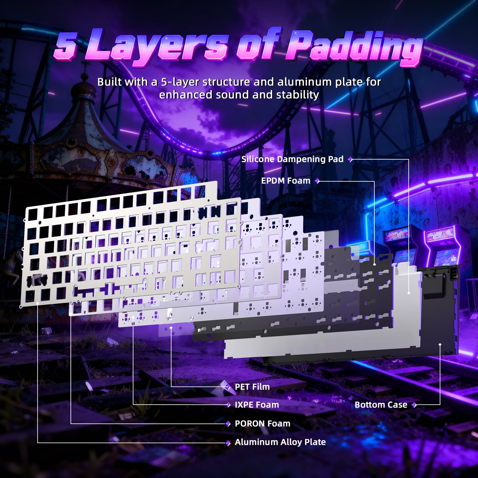 Teclado ATTACK SHARK R85 HE Rapid Trigger con cable LED C01ULTRA