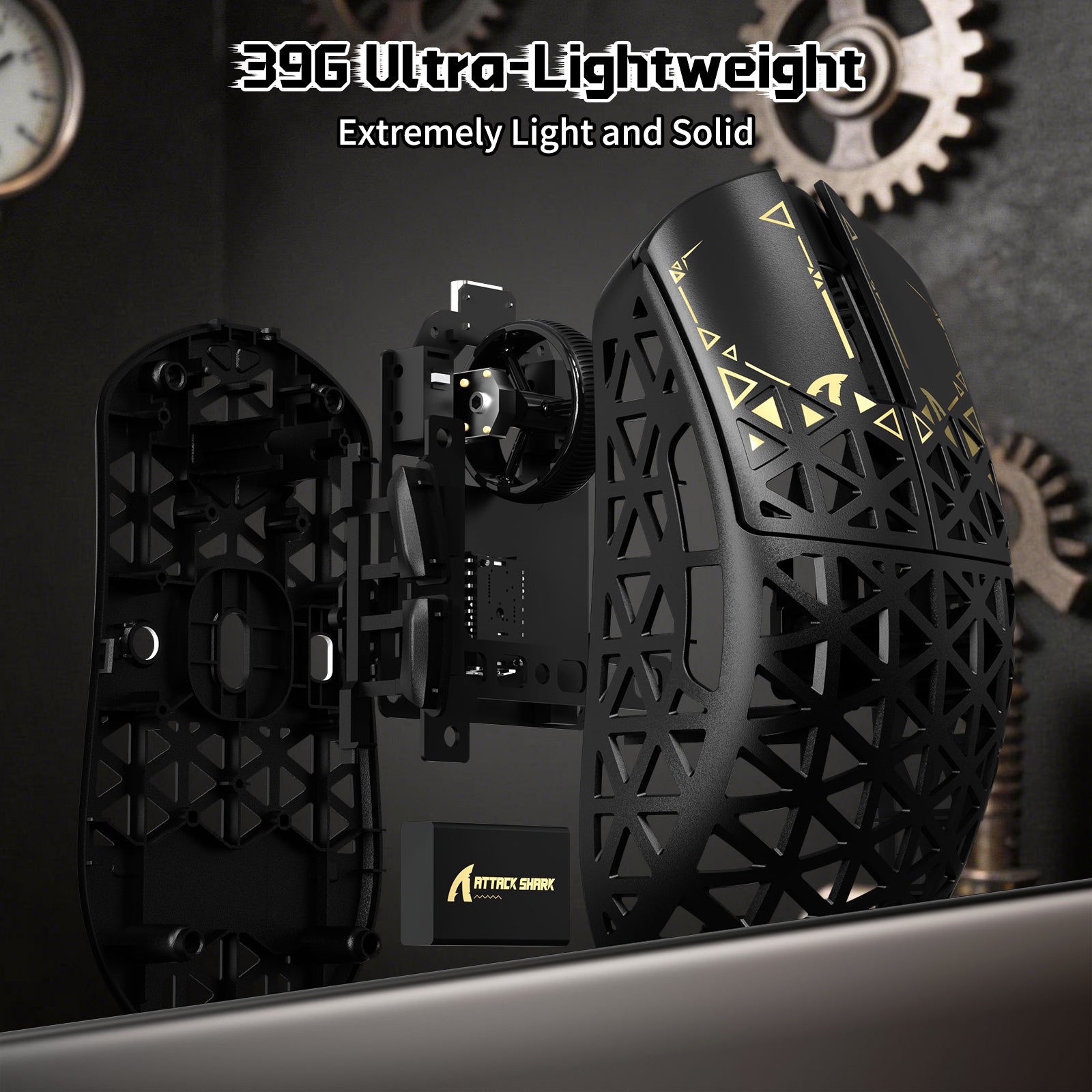 Paquete gaming ATTACK SHARK R68 HE & R5 ULTRA de fibra de carbono con cable en espiral C01 ULTRA
