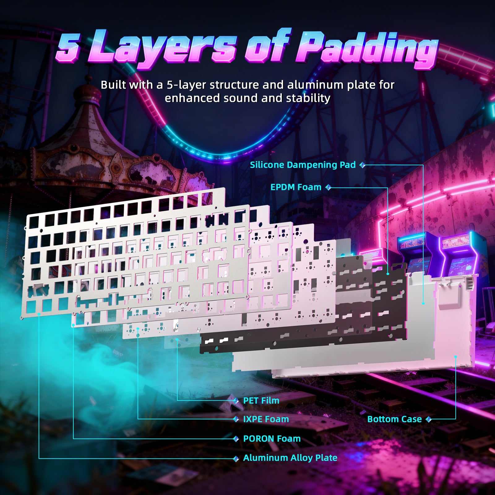 Teclado ATTACK SHARK R85 HE Rapid Trigger con cable LED C01ULTRA