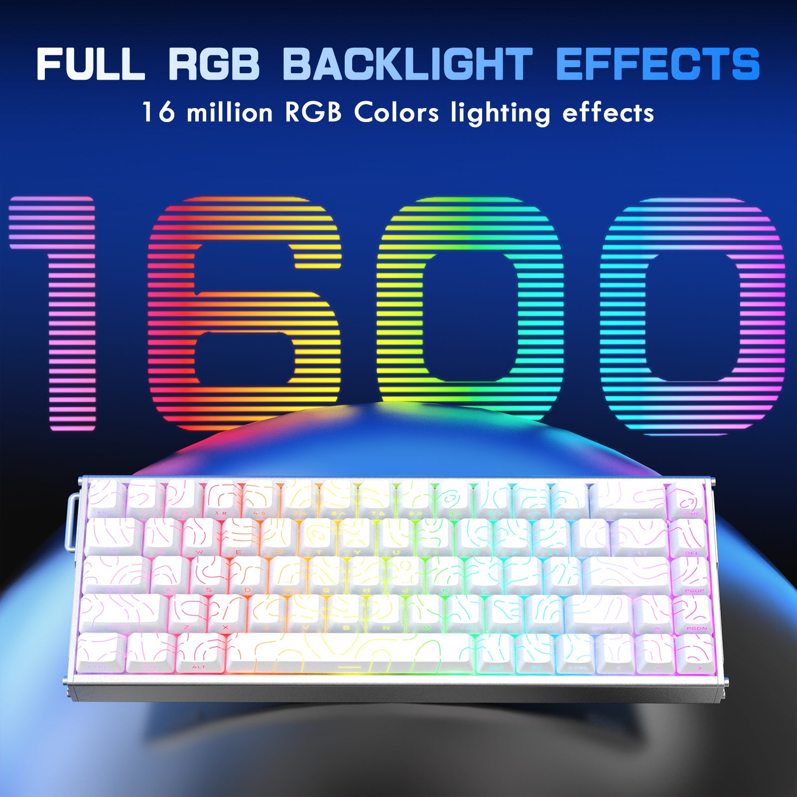 Teclado CNC de aluminio ATTACK SHARK X68MAX HE Rapid Trigger con interruptor magnético y cable en espiral RGB C01Ultra