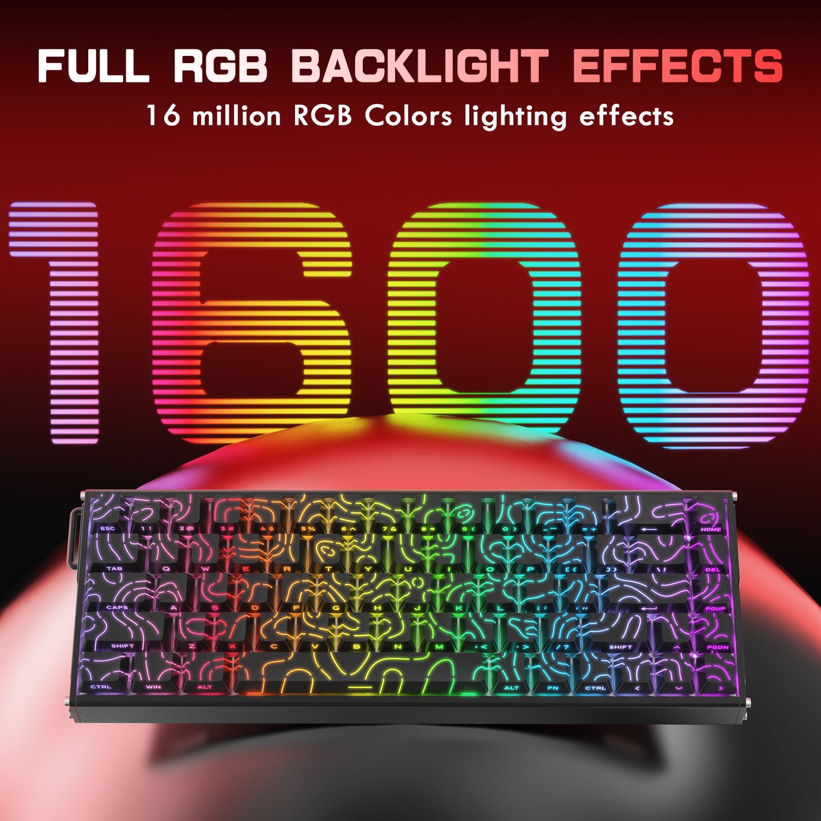 Teclado CNC de aluminio ATTACK SHARK X68MAX HE Rapid Trigger con interruptor magnético y cable en espiral RGB C01Ultra