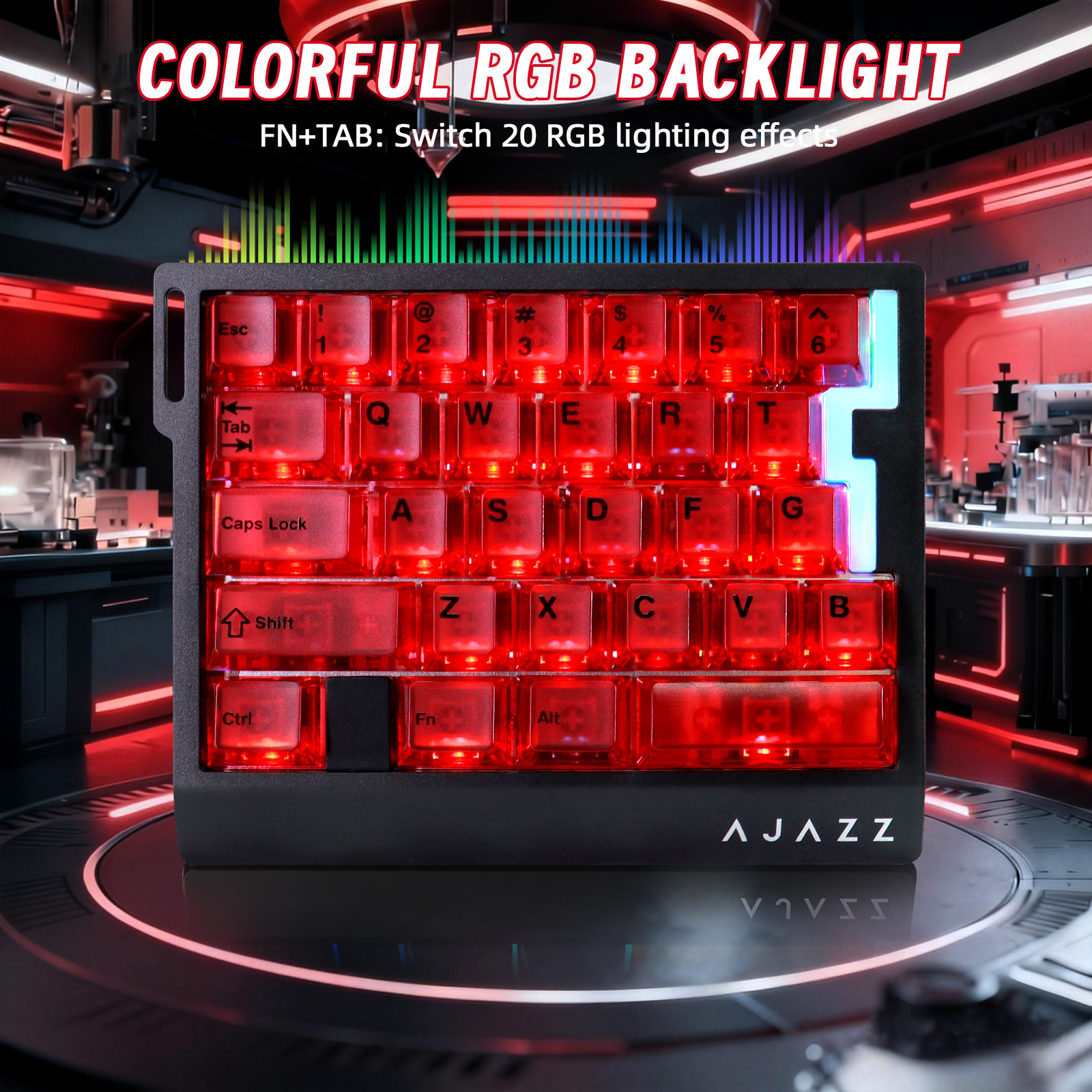 Teclado gaming con cable para una mano ATTACK SHARK X AJAZZ AK029