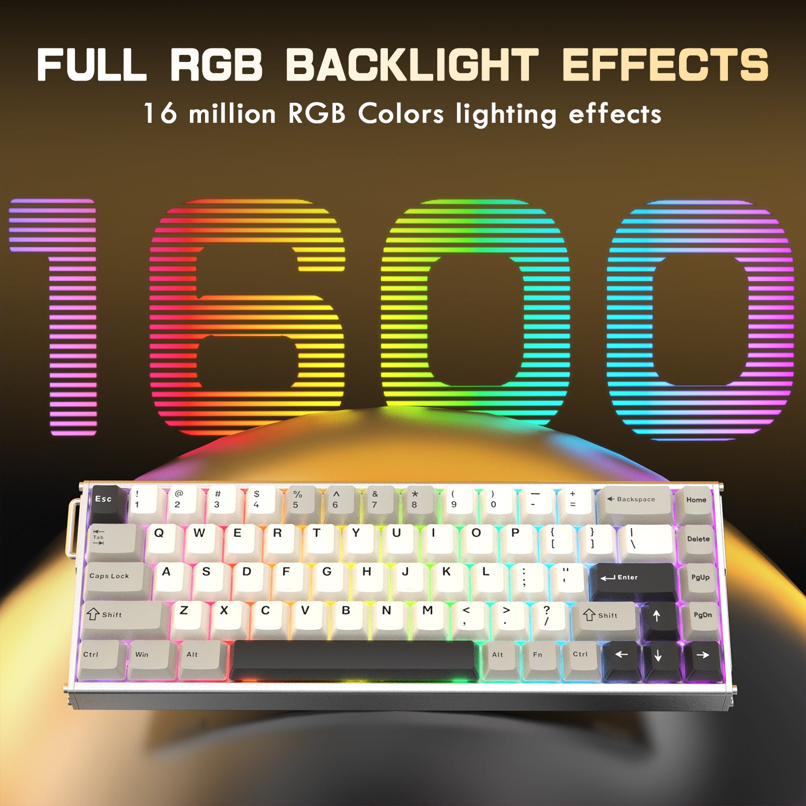 Teclado CNC de aluminio ATTACK SHARK X68MAX HE Rapid Trigger con interruptor magnético y cable en espiral RGB C01Ultra