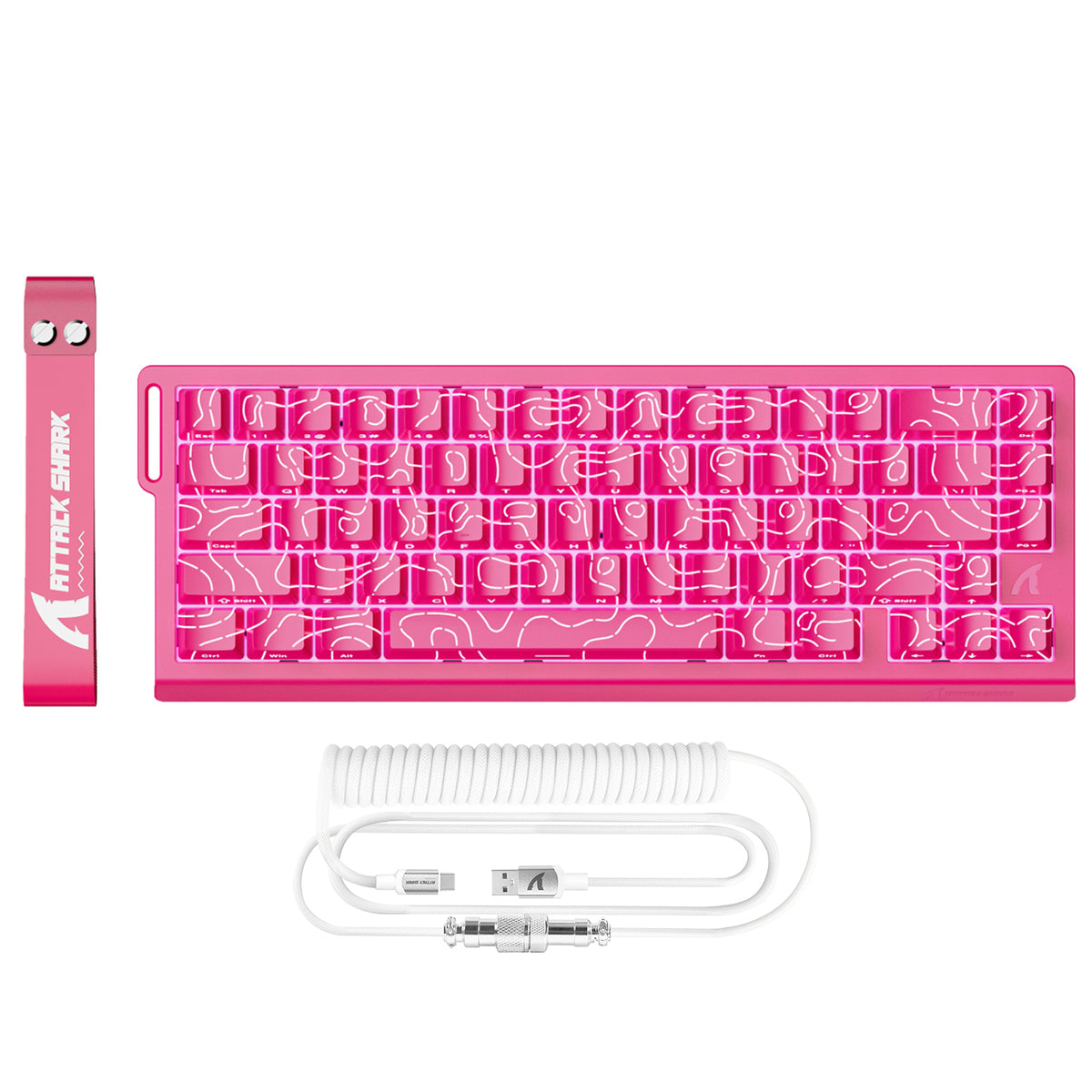 ATTACK SHARK X68 HE Teclado de Disparo Rápido con Interruptor Magnético con Cable Enrollado C01PRO