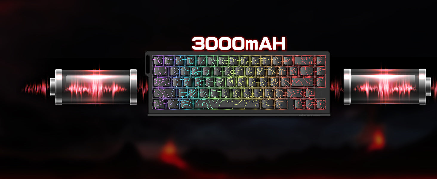 ATTACK SHARK X68PRO HE Teclado Inalámbrico de Disparo Rápido con Cable Enrollado