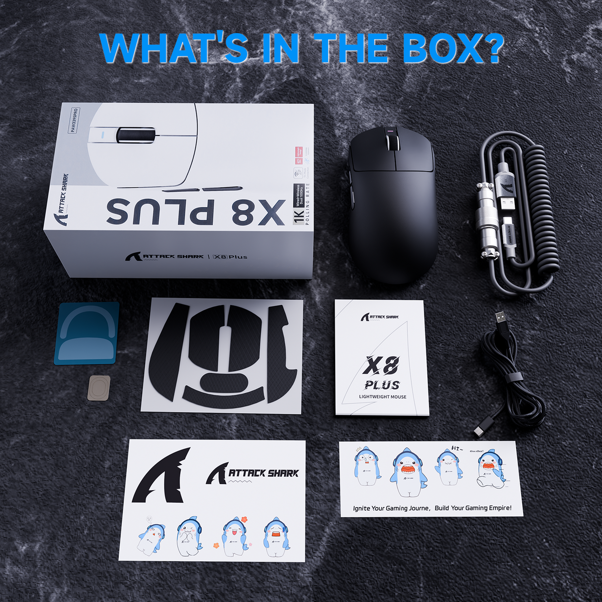 Ratón gaming inalámbrico triplомodo ATTACK SHARK X8 PLUS con cable C06 ULTRA