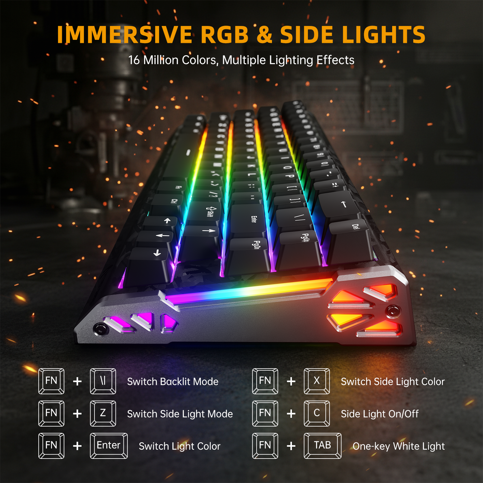 Teclado ATTACK SHARK R68 HE Rapid Trigger de fibra de carbono con interruptor magnético