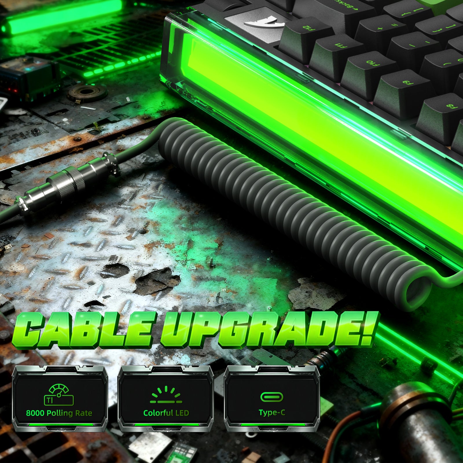 Teclado ATTACK SHARK R85 HE Rapid Trigger con cable LED C01ULTRA