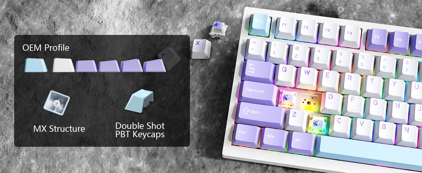 Teclado mecánico tri-modo ATTACK SHARK X820Ultra con junta