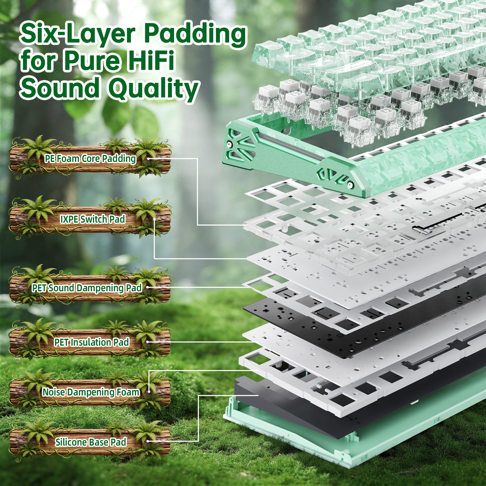 Teclado ATTACK SHARK R68 HE Rapid Trigger con cable en espiral RGB C01 Ultra de fibra de carbono con cableado