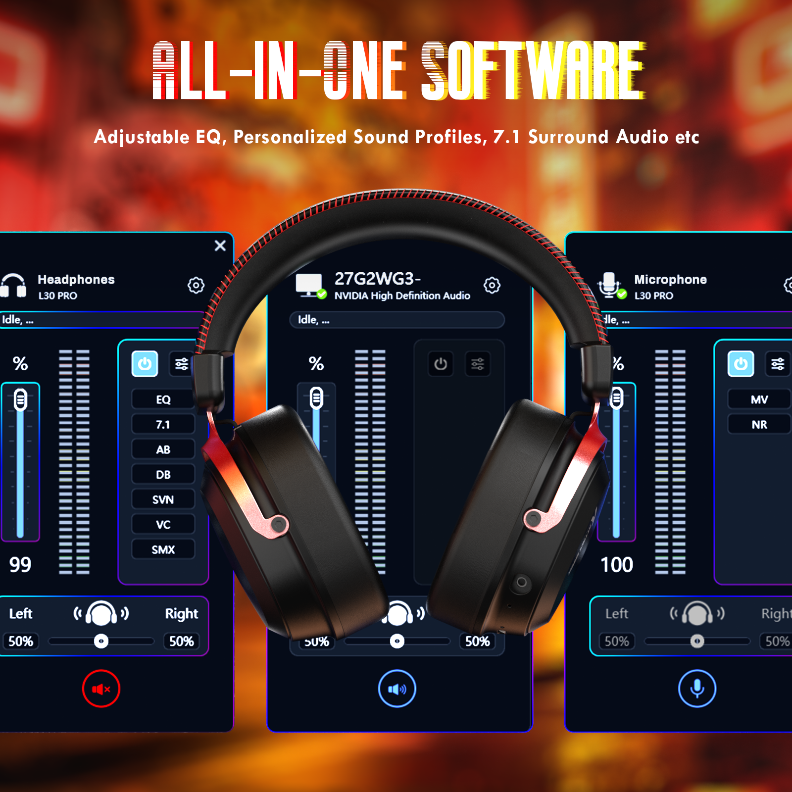 Auriculares gaming inalámbricos ATTACK SHARK L30PRO