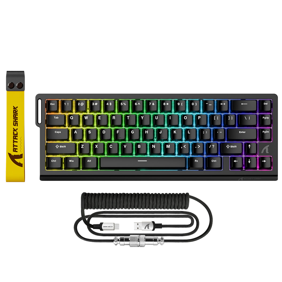 ATTACK SHARK X68 HE Teclado de Disparo Rápido con Interruptor Magnético con Cable Enrollado C01PRO