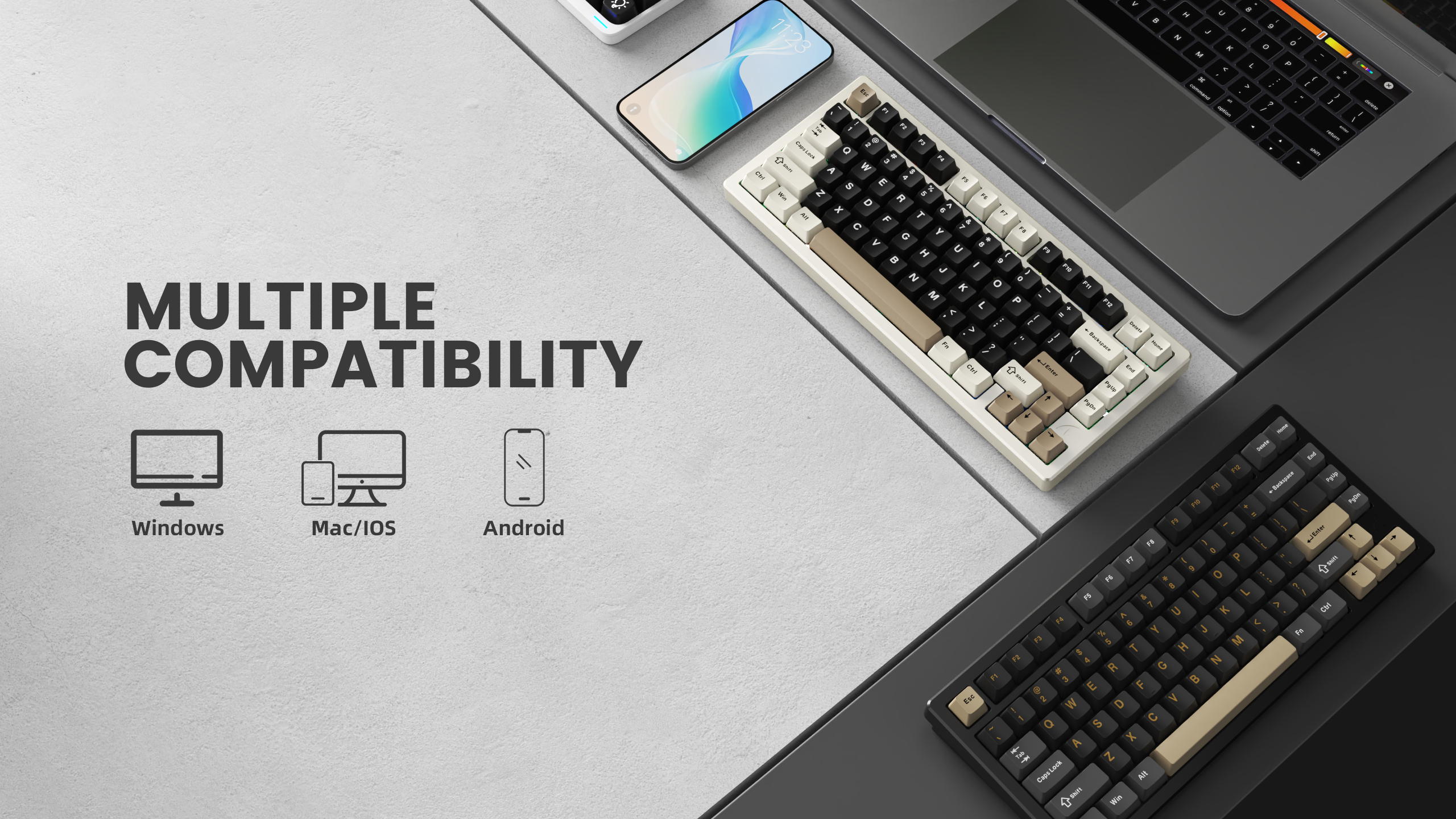 ATTACK SHARK X75 Teclado de Aluminio Completo