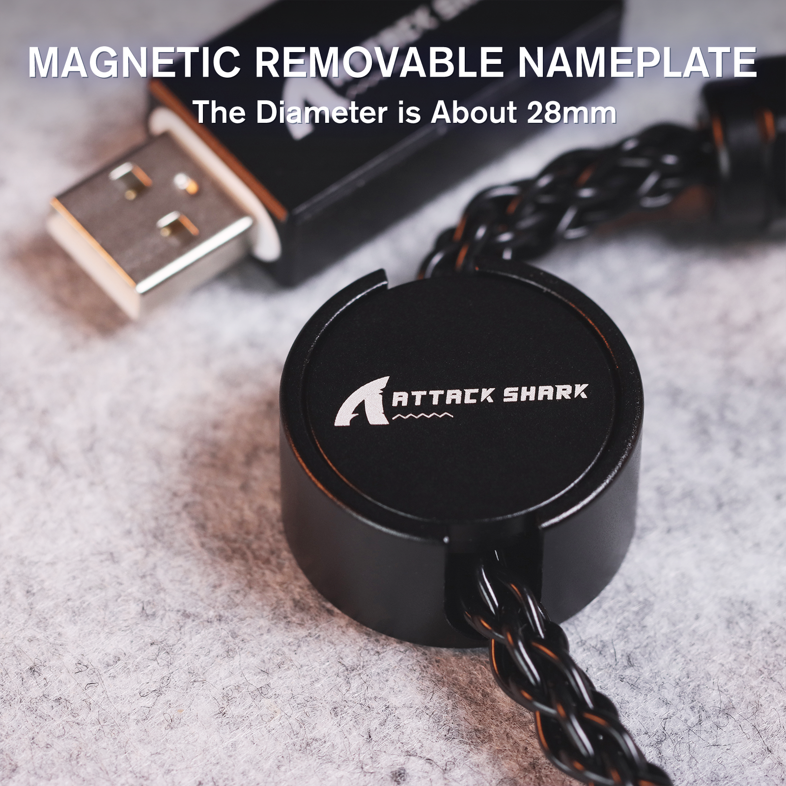 ATTACK SHARK C07 Cable Aviador Personalizado para Teclado Magnético 8KHz