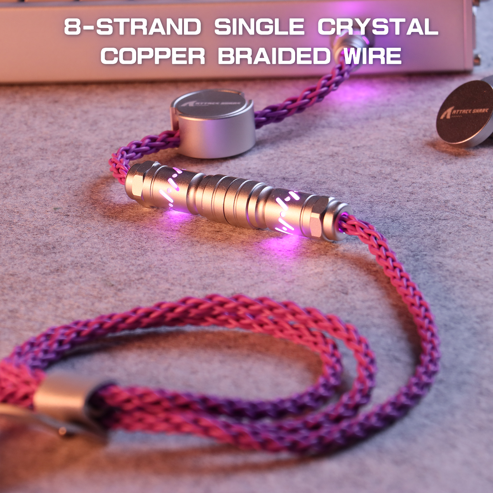 ATTACK SHARK C07 Cable Aviador Personalizado para Teclado Magnético 8KHz
