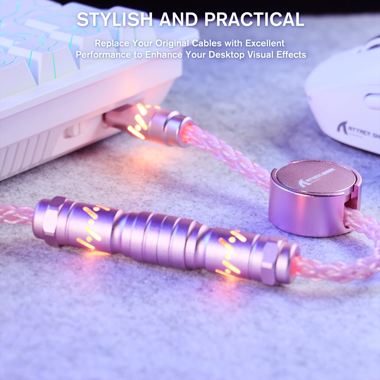ATTACK SHARK C07 Cable Aviador Personalizado para Teclado Magnético 8KHz