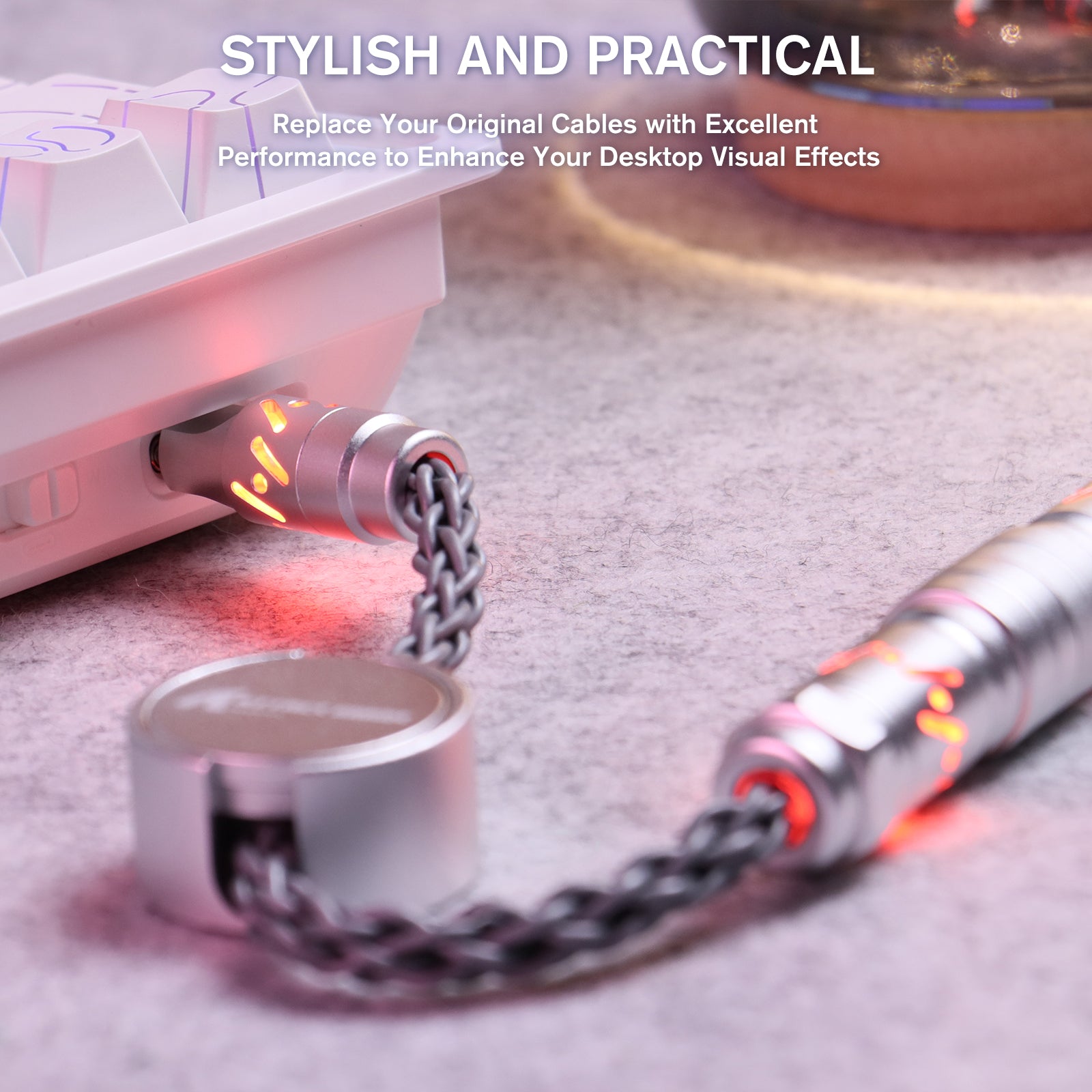 ATTACK SHARK C07 Cable Aviador Personalizado para Teclado Magnético 8KHz