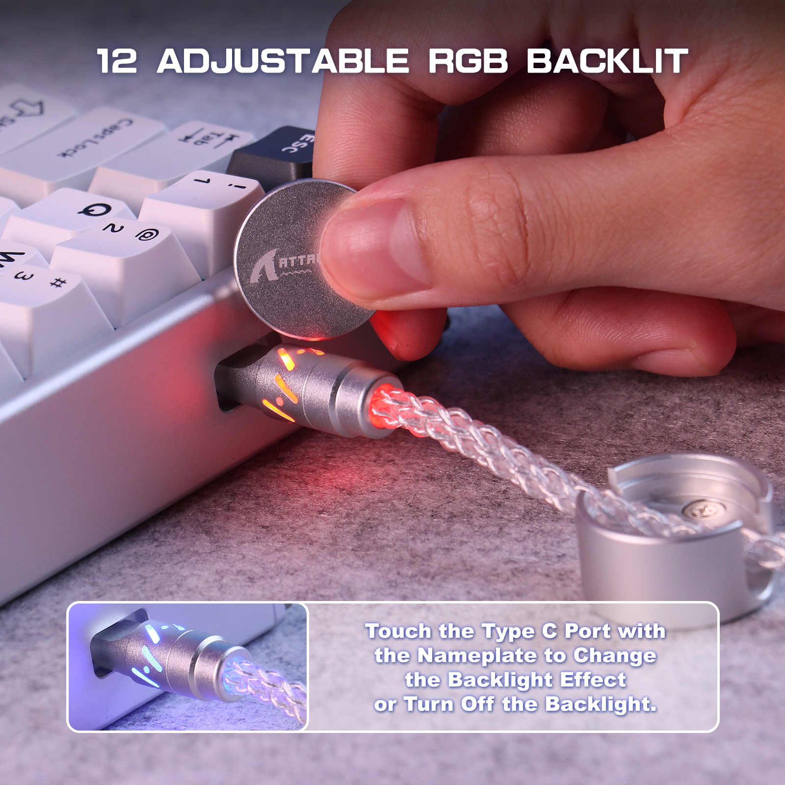 ATTACK SHARK C07 Cable Aviador Personalizado para Teclado Magnético 8KHz