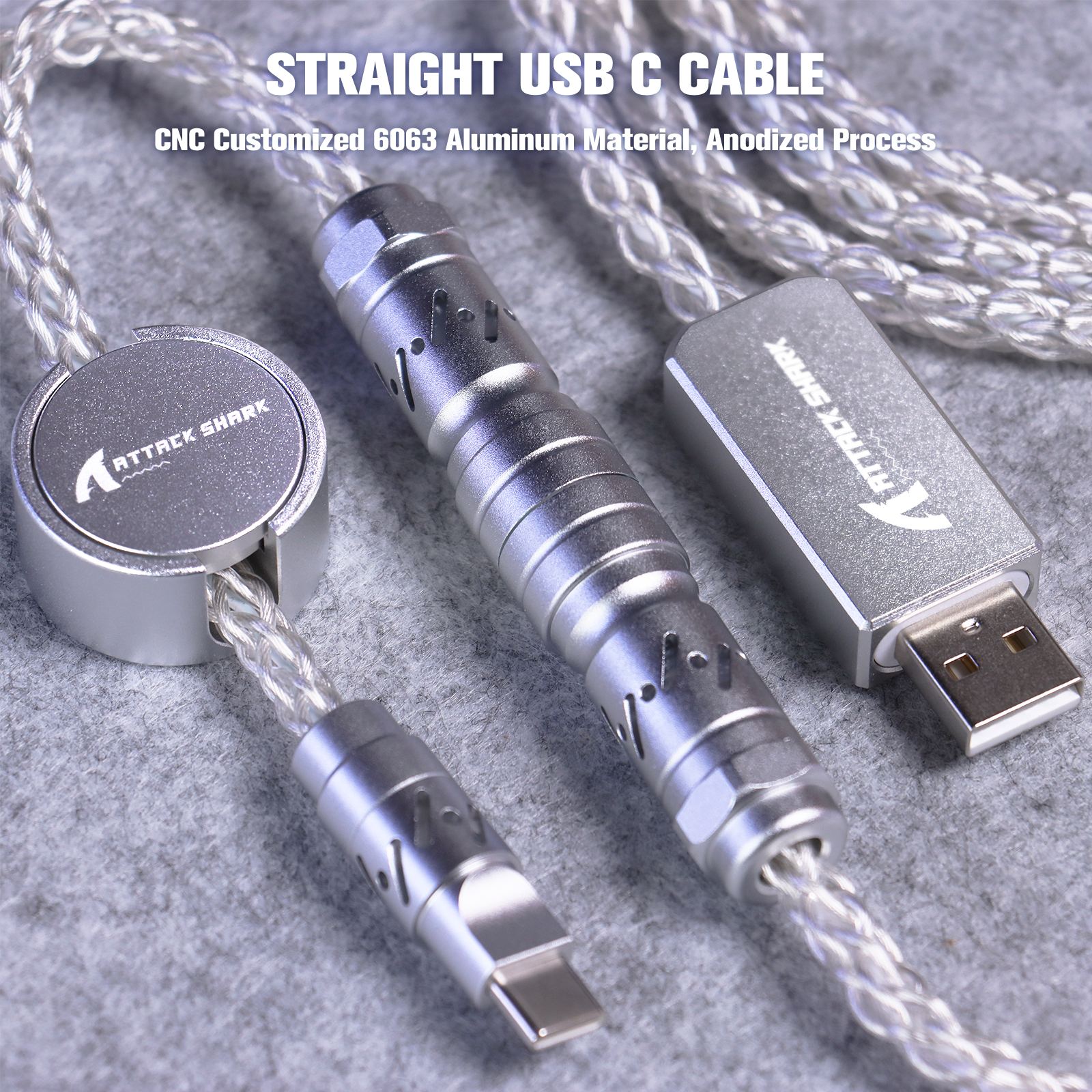 ATTACK SHARK C07 Cable Aviador Personalizado para Teclado Magnético 8KHz