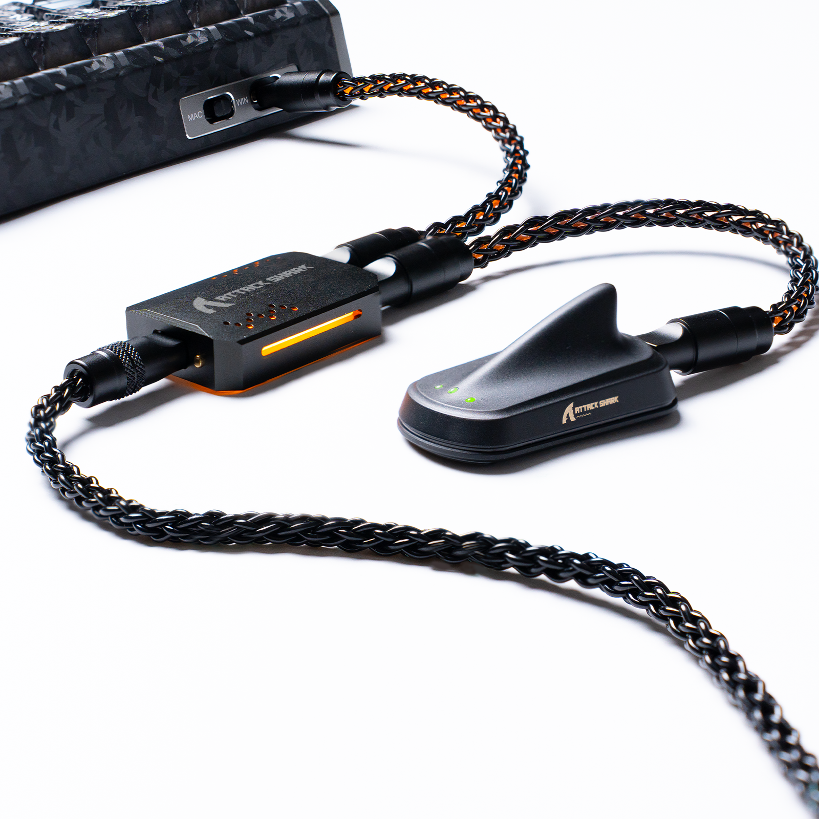 Cable Tipo C 2 en 1 ATTACK SHARK C07 PRO para teclado/ratón gaming de 8 KHz