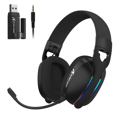 ATTACK SHARK L90 Auriculares para Juegos Plegables RGB Ultra-Ligeros Tri-Mode