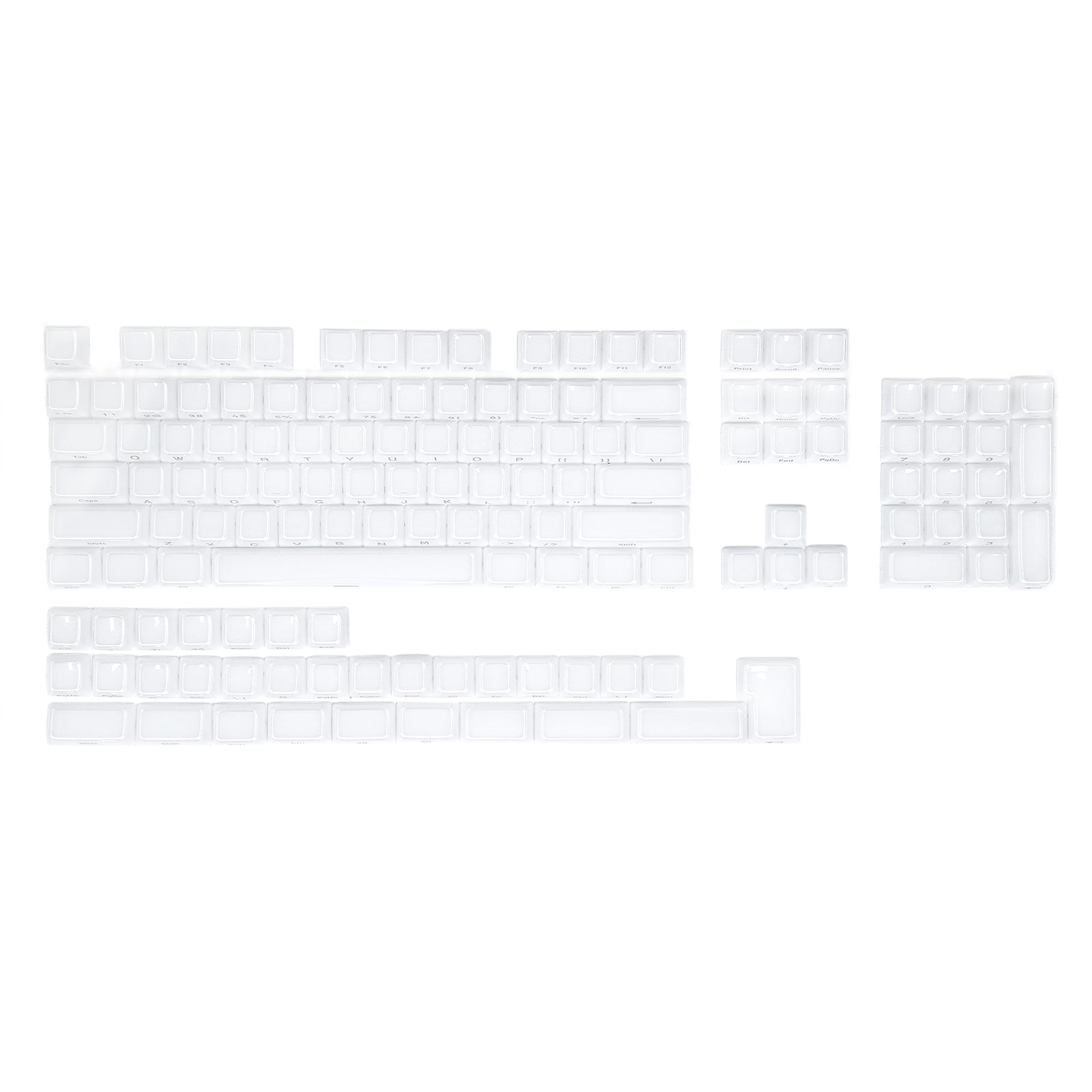 ATTACK SHARK SK03, 136 teclas con teclas de cristal, perfil ASA, ANSI/ISO