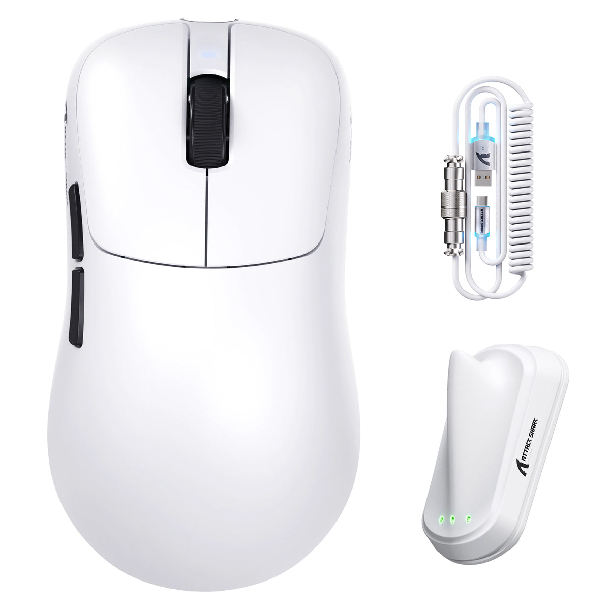 ATTACK SHARK V2 AIR PAW3955MAX Ratón inalámbrico ergonómico para gaming