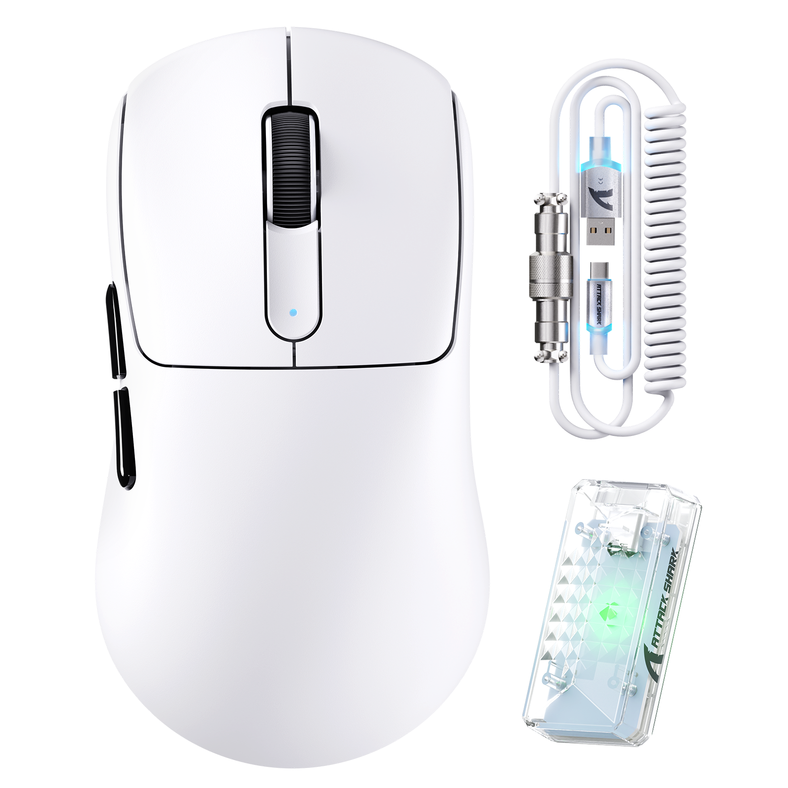 Ratón para juegos inalámbrico ATTACK SHARK V5 8KHz PAW3950MAX con cable C06 Ultra
