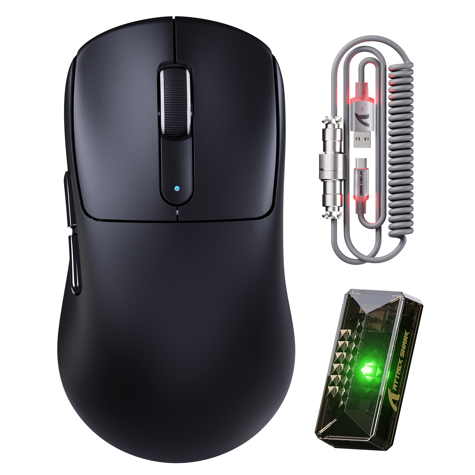 Ratón para juegos inalámbrico ATTACK SHARK V5 8KHz PAW3950MAX con cable C06 Ultra