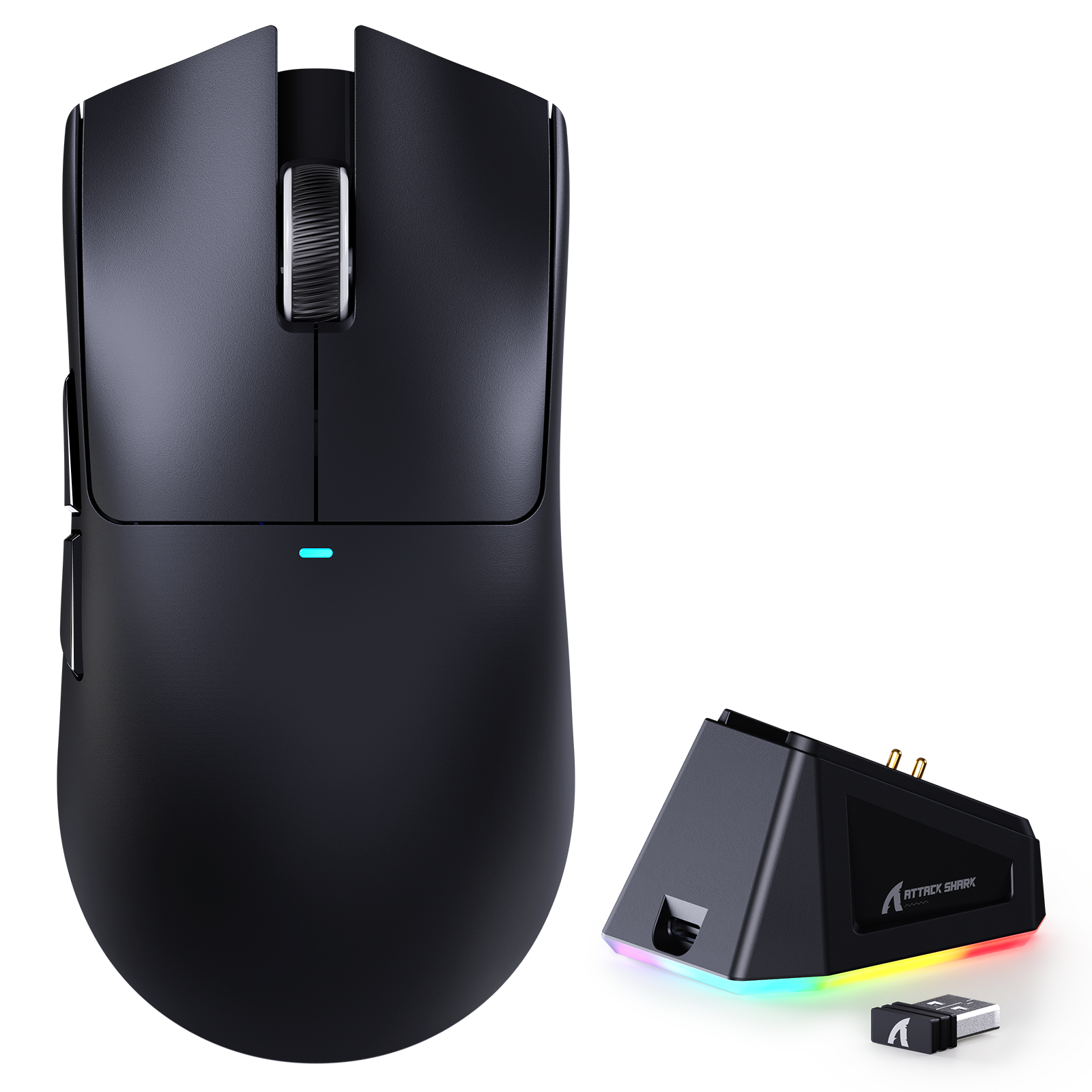 ATTACK SHARK X11 Ratón inalámbrico para juegos con base de carga
