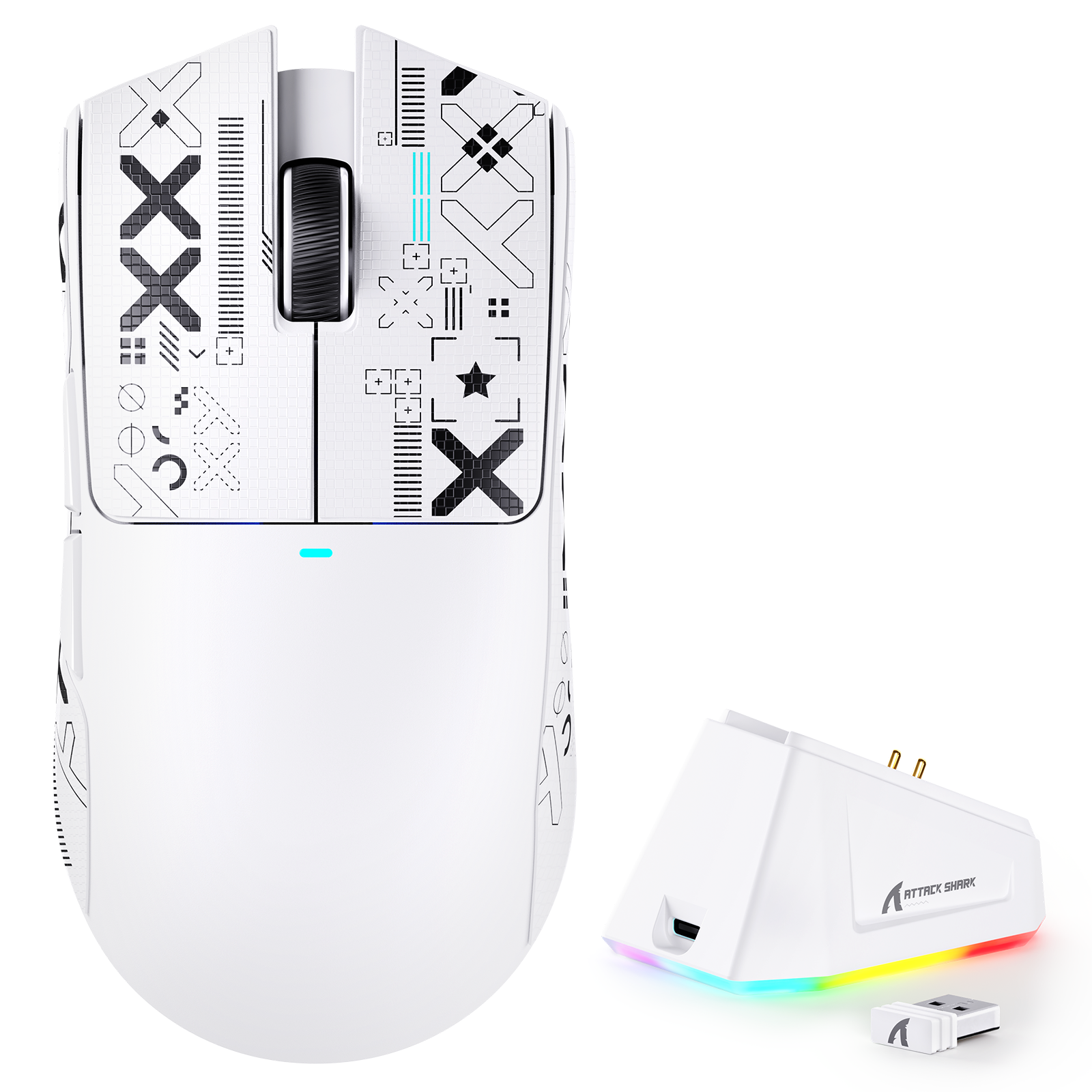 ATTACK SHARK X11 Ratón inalámbrico para juegos con base de carga