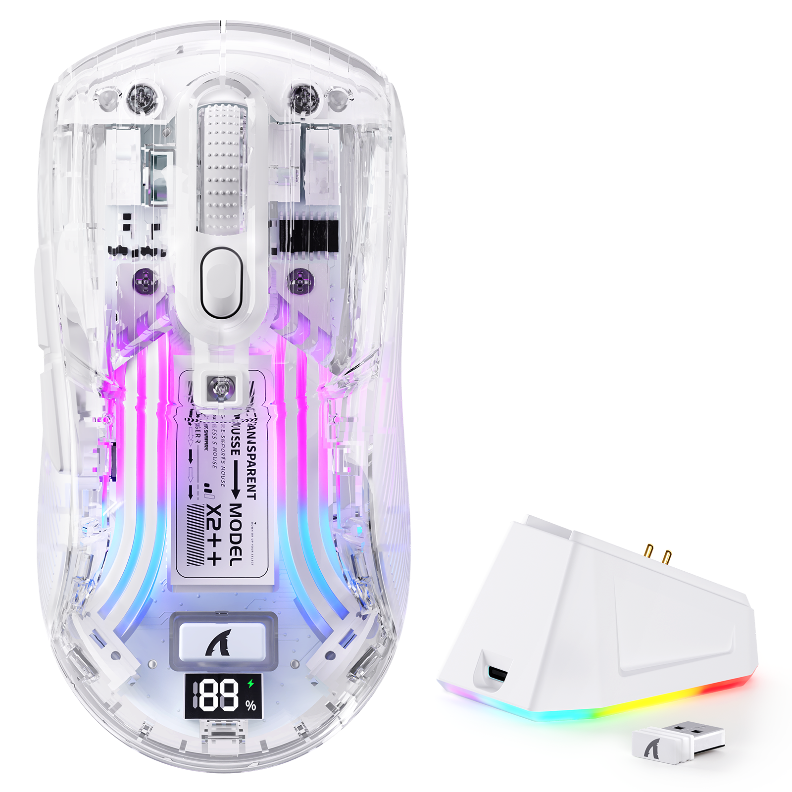 ATTACK SHARK X2PRO Ratón inalámbrico para juegos con base de carga