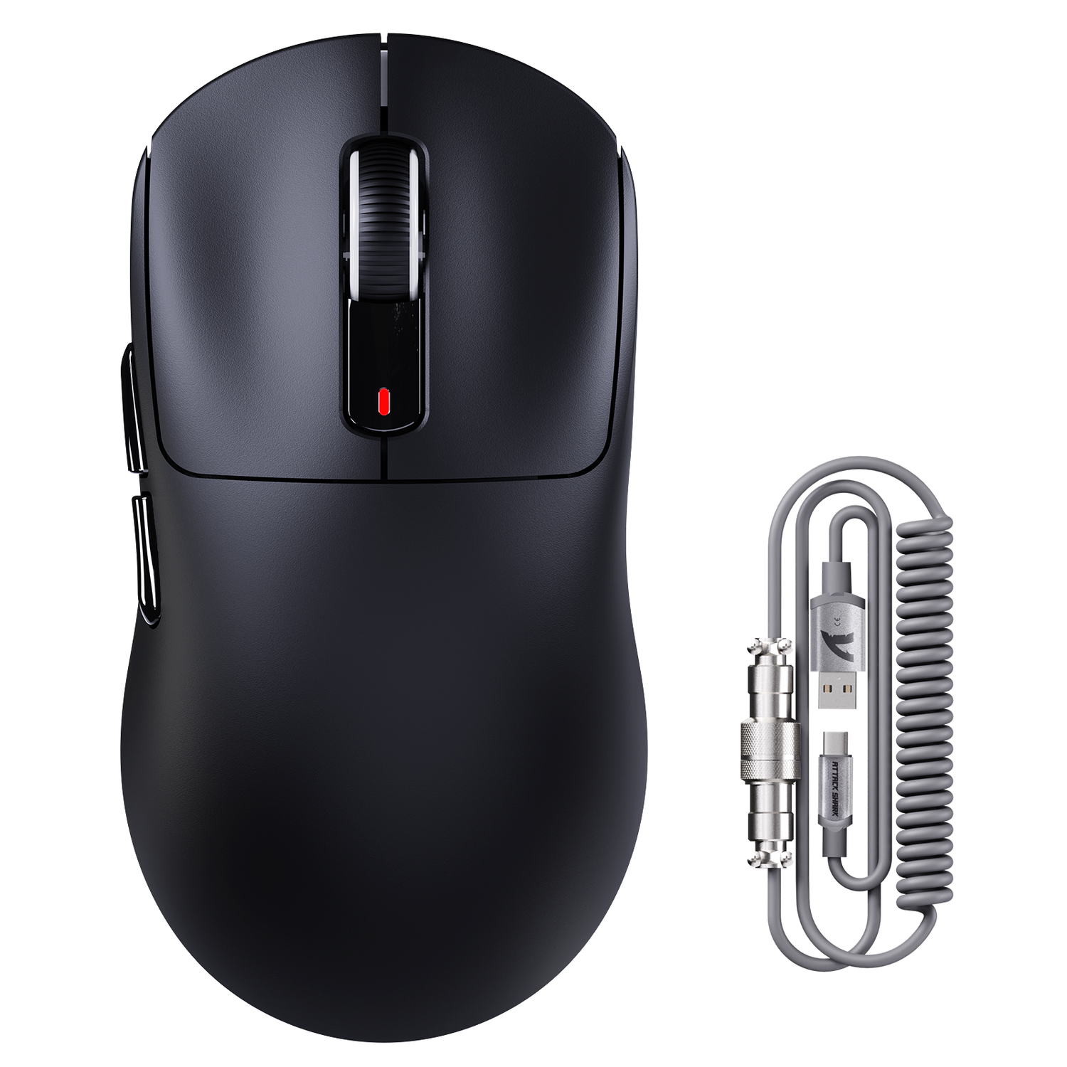 ATTACK SHARK X3MAX Ratón para Juegos Inalámbrico PAW3950 con Cable en Espiral C06 para Ratón